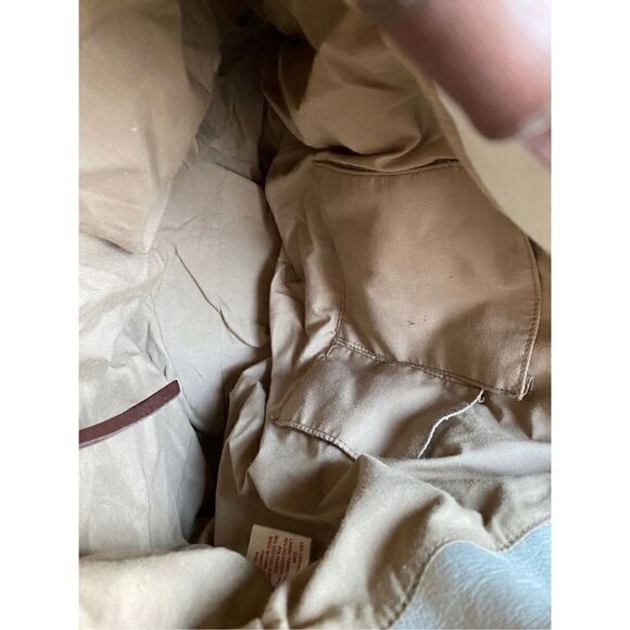 Lucky Brand ivory and brown leather drawstring hobo bag - Picture 8 of 8